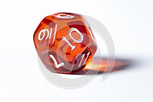Red 12 Sided Die