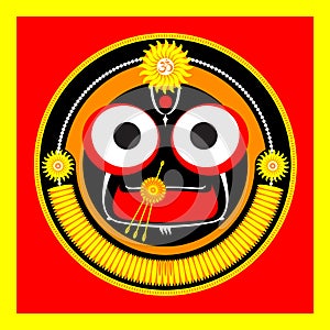 Red sign of Hindu God Jagannath