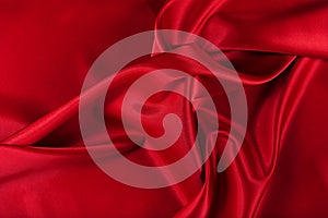 Red silk abstract background.
