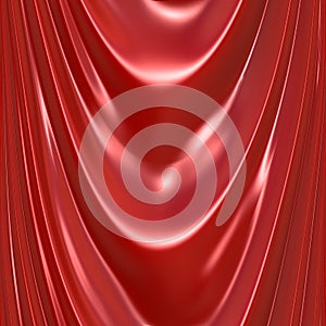 Red Silk Drapery Curtain Texture