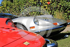 Red silver Ferrari dino line up