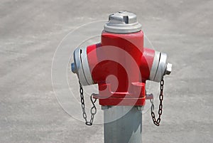 Red and Silver Fire Hydrant