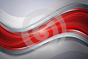 Red and silver waves abstract background design, website header