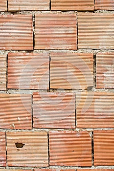 Red simple brick masonry