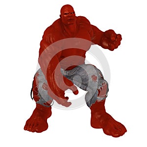 Red skinned comic book style mutant villain