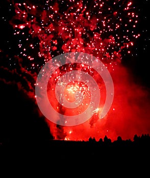 Il cielo fuochi d'artificio 