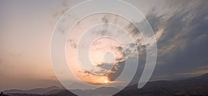 Red sky in mukalla city