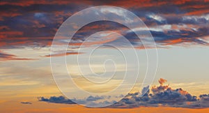 Red sky sunset background