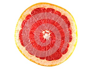 Red sliced grapefruit