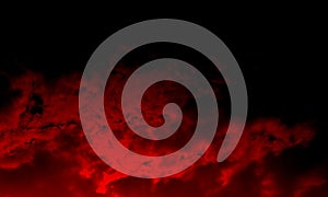 Red smoke abstract background.Abstract red smoke mist fog on a black background. Texture, isolated.Powerful smoke abstract. photo