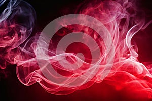 Red smoke abstract on black background.