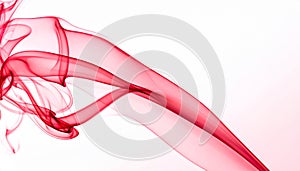 Red Smoke abstract white background.