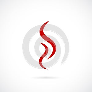 Red smoke steam icon