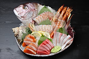 Red Snapper Whole Fish Sashimi Combo Plate