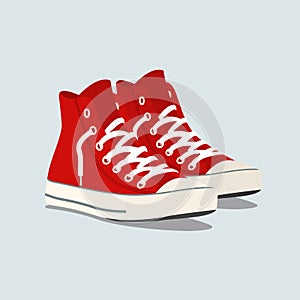 Red sneakers