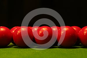 Red snooker balls