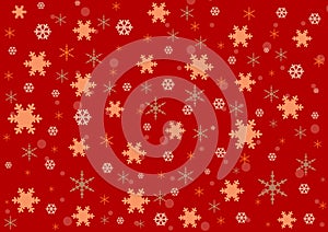 Red snow flake Christmas wallpaper design