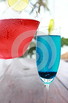 Red soda blue soda