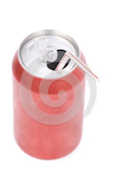 Red soda can