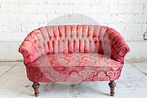 Red sofa couch