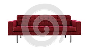 Red Sofa on white background