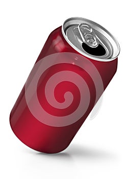 Red soft drink can