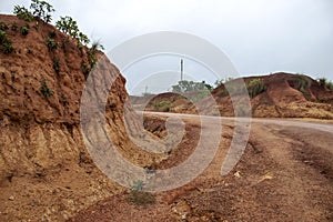 red soil road to Silasboty river