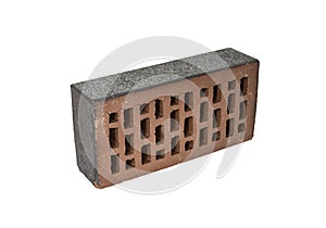 Red solid brick on a white background