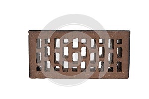 Red solid brick on a white background