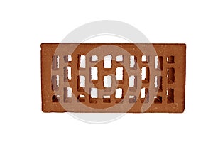 Red solid brick on a white background