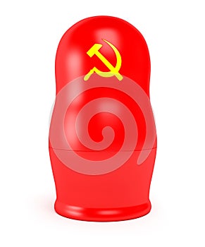 Red Soviet matryoshka