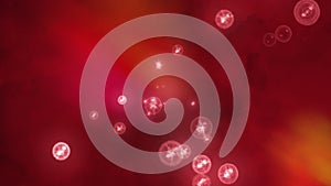 Red space activity with many little stars, modern 3d render abstraction, computer generated