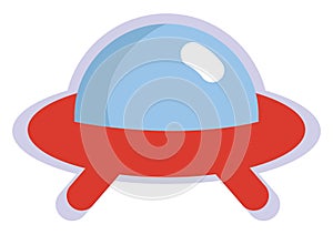 Red space UFO, icon