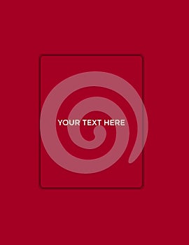 Red space for your text isolated on red background
