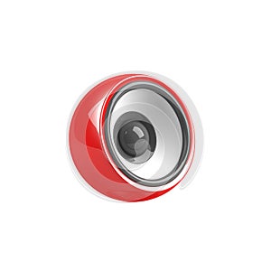 Red speaker isolated