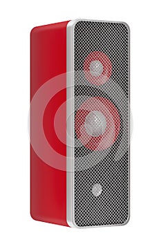 Red speaker on white