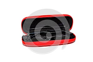 Red spectacle case for glasses