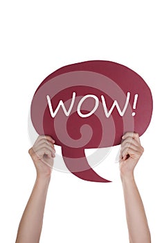 Red Speech Balloon With WOW