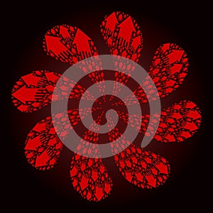 Red Speed Arrow Icon Swirl Burst