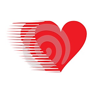 Red Speed Heart Icon