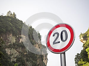 Red Speed Limit Sign 20