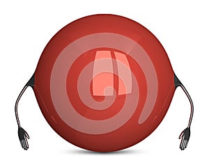 Red sphere character