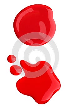 Red spilled nailpolish sample photo