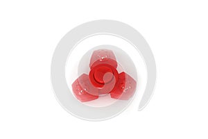Red spiner on a white background