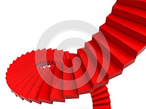 Red spiral stairs