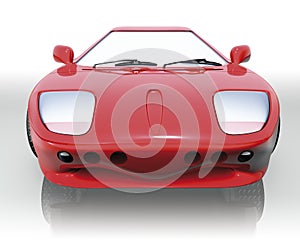 Red sport car front