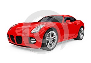 Red Sport Car Isolated