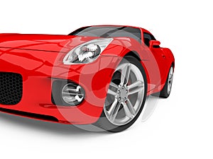 Red Sport Car Isolated