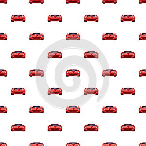 Red sport car pattern seamless