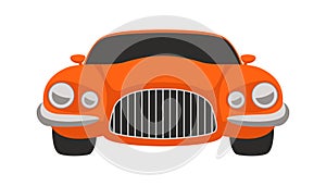 Red sport car, vector illustration, flat style